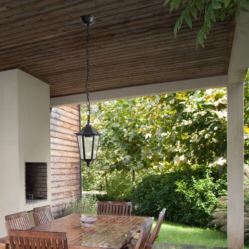 Lustra suspendata exterior Velence, negru, 1 x E27, IP43, Rabalux, 8208