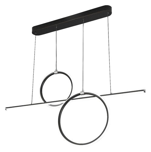 Lustra suspendata LED Willow, negru mat, 48W, 2760lm, 4000K, IP20, Rabalux, 6970