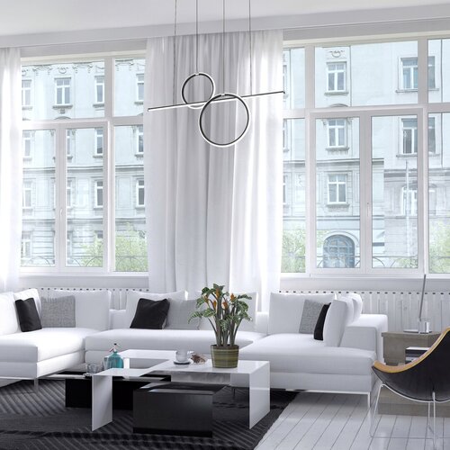 Lustra suspendata LED Willow, negru mat, 48W, 2760lm, 4000K, IP20, Rabalux, 6970