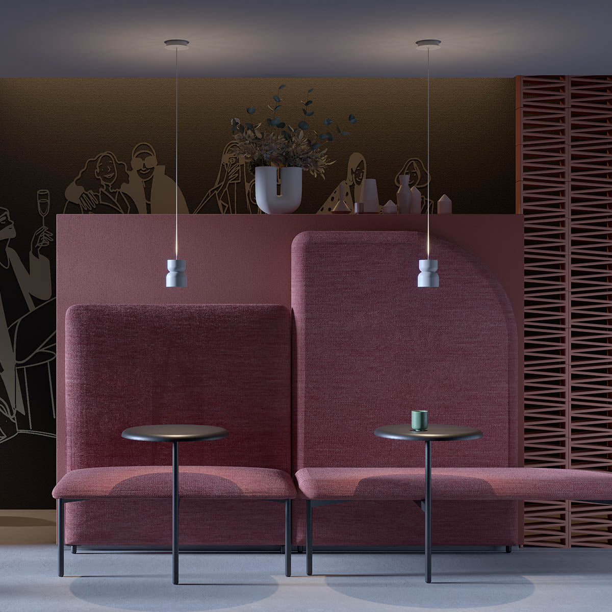 Lustra suspendata LED Yona, alb mat, 5W +5.5W, COB 567lm + SMD 607lm, 3000K, IP20, Redo, 01-2684