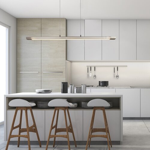 Lustra suspendata LED Yordana, crom satin, 27W, 1800lm, 3000K, IP20, Rabalux, 5280