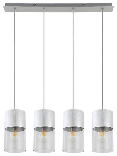 Lustra suspendata Zelkova, aluminiu slefuit, 4xE27, IP20, Rabalux, 3156