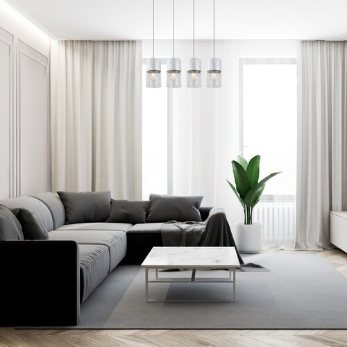 Lustra suspendata Zelkova, aluminiu slefuit, 4xE27, IP20, Rabalux, 3156