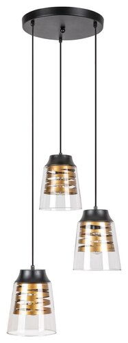 Lustra suspendata Zenaida, negru mat, 3xE27, IP20, Rabalux, 3545
