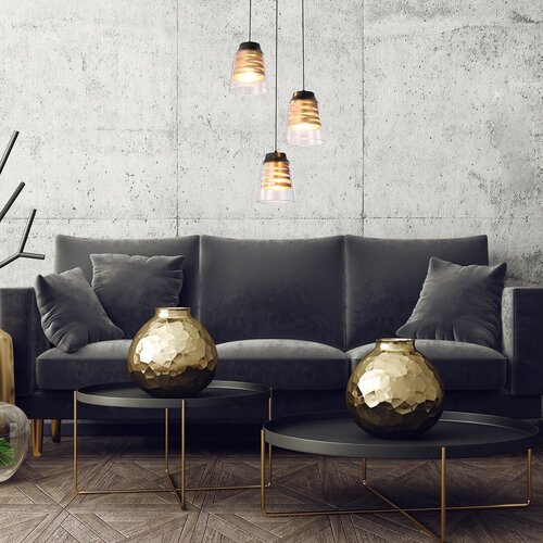 Lustra suspendata Zenaida, negru mat, 3xE27, IP20, Rabalux, 3545