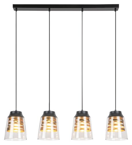 Lustra suspendata Zenaida, negru mat, 4xE27, IP20, Rabalux, 3544