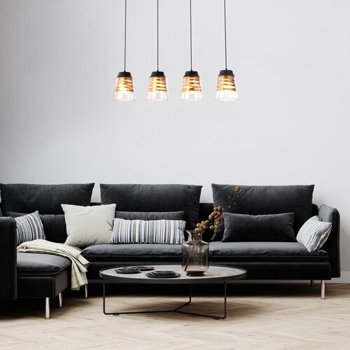 Lustra suspendata Zenaida, negru mat, 4xE27, IP20, Rabalux, 3544