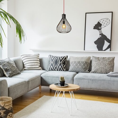 Lustra suspendata Zille, negru mat, 1xE27, IP20, Rabalux, 4754