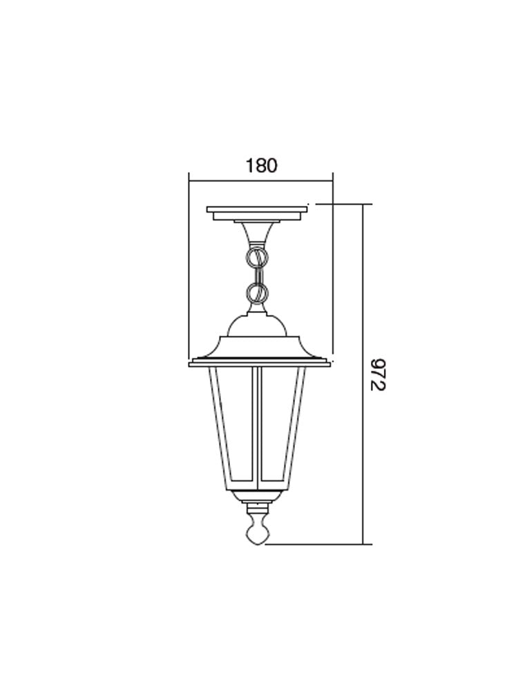 Suspensie LONDON, negru mat cu patina cupru, 1XE27, Smarter 6105C