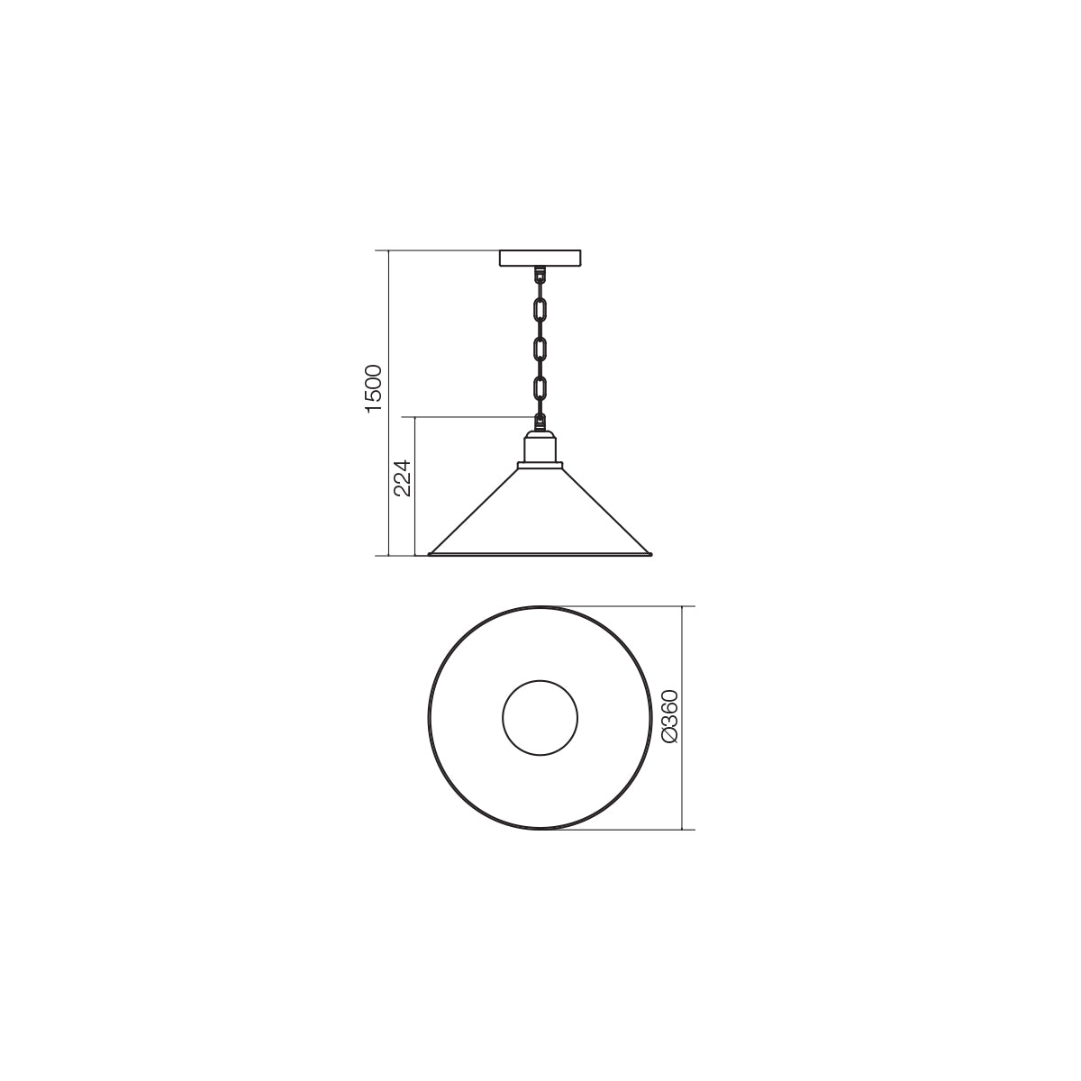Lustra suspendata Verner, maro mat cu detalii alama antichizata, 1XE27, Smarter 02-937