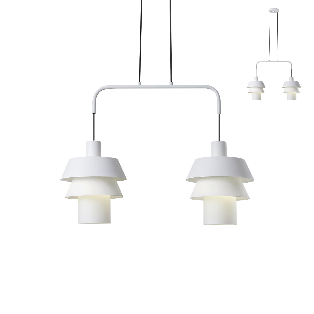 Lustra Taipi, alb mat, 2xE27, IP20, Redo, 01-1351