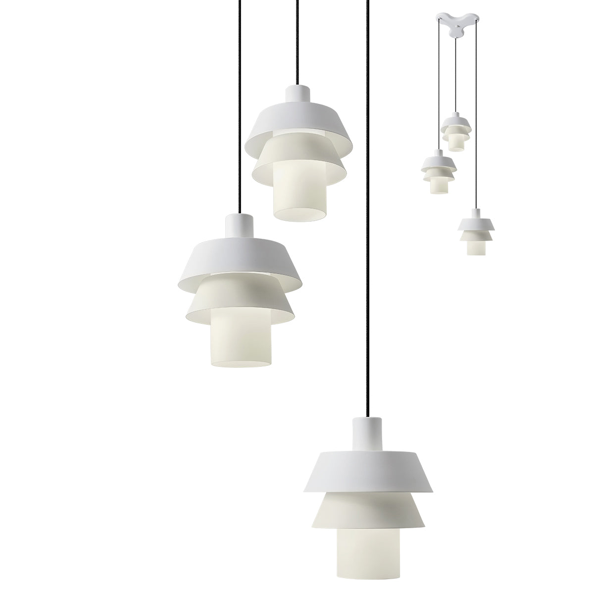 Lustra Taipi, alb mat, 3xE27, IP20, Redo, 01-1352