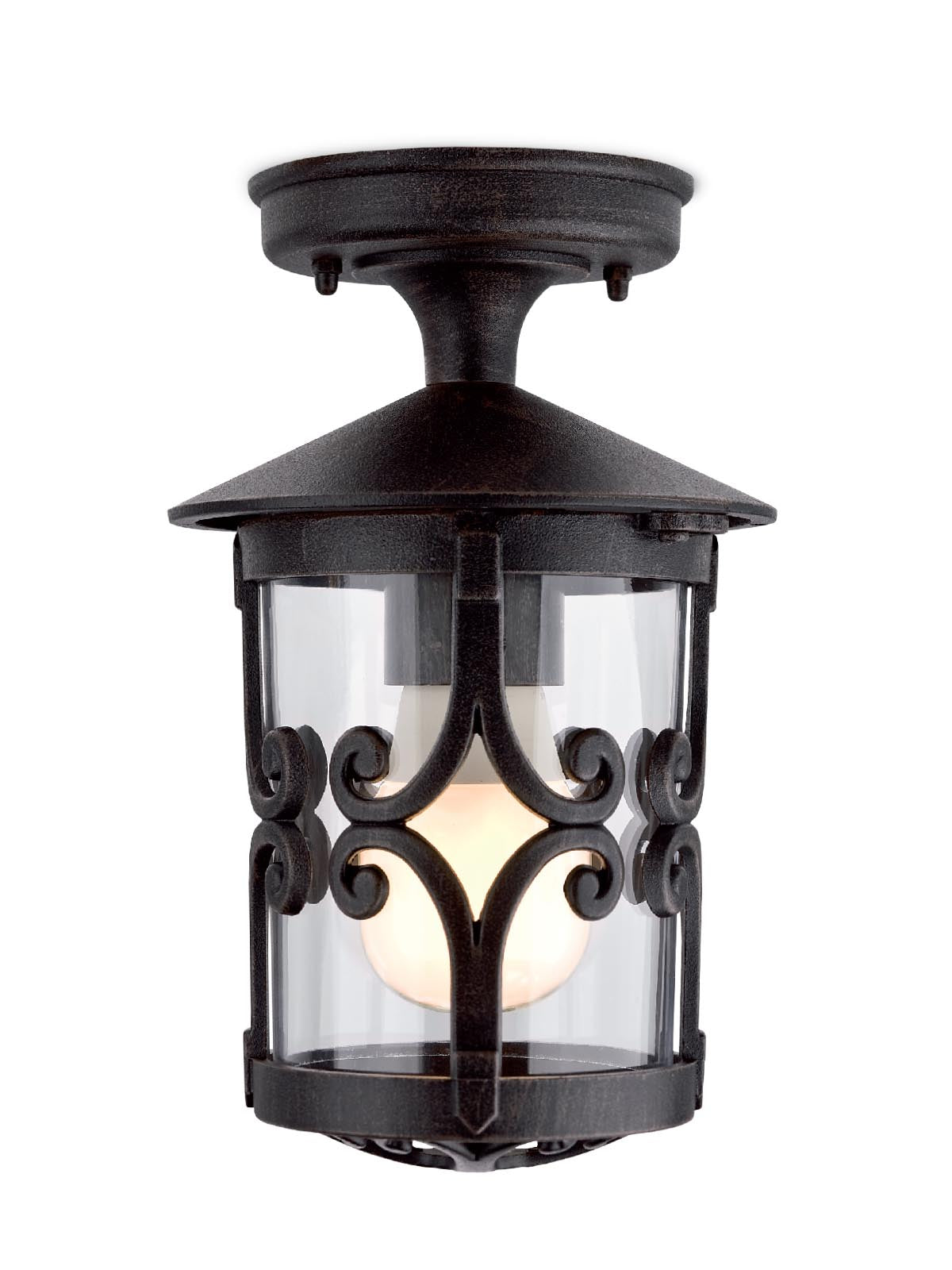 Plafoniera exterior TIROL, ruginiu, 1XE27, Smarter 9261