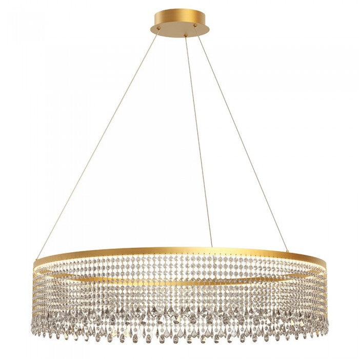 Lustra Vanesia, aur periat, LED CCT, 57W, 4400 lumeni, 3000K/4000K/6000K, D.100 cm, Incanti  IVA PR XL 11