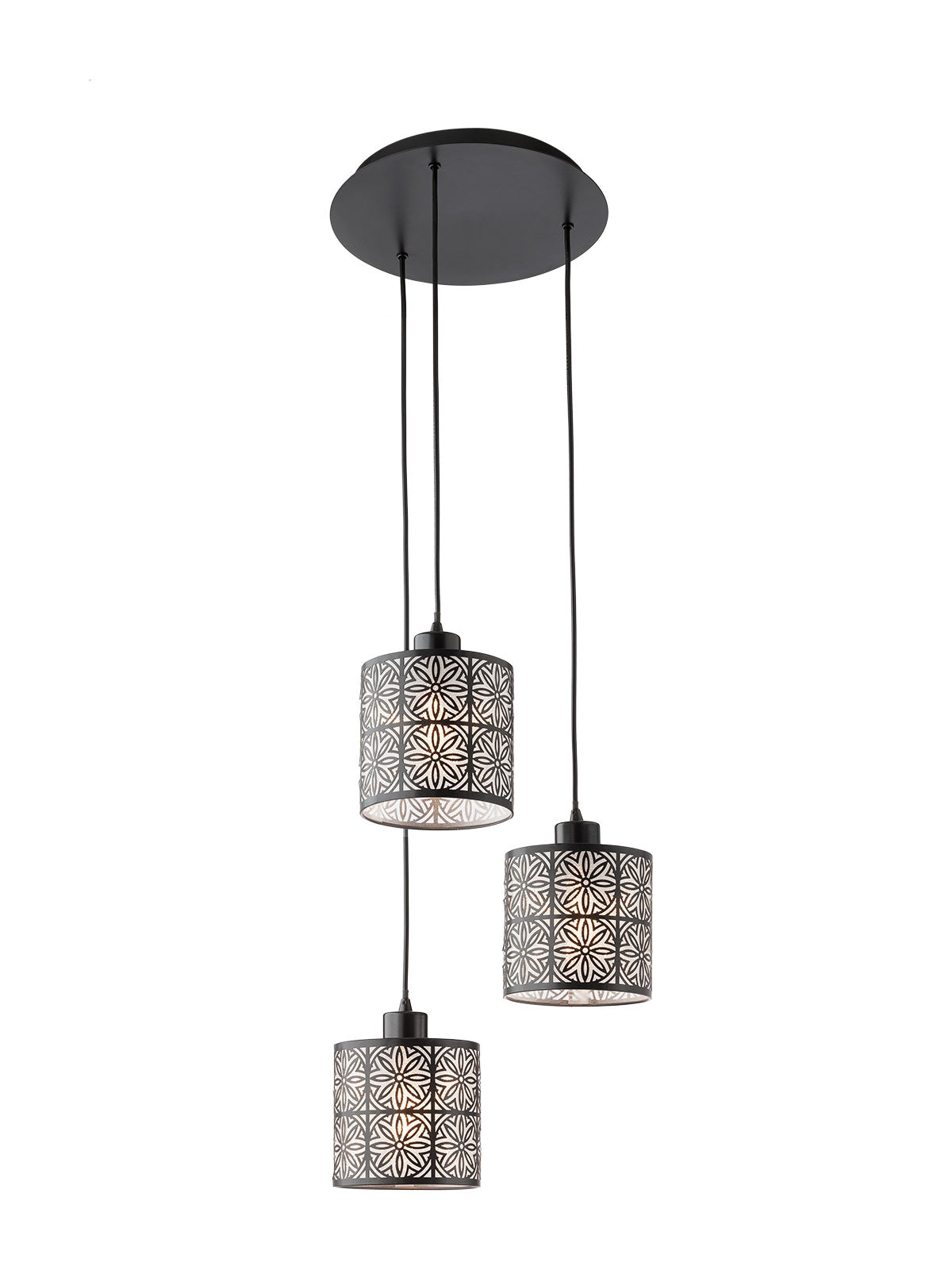 Lustra Vanilla, negru mat, 3xE27, Smarter 01-1172