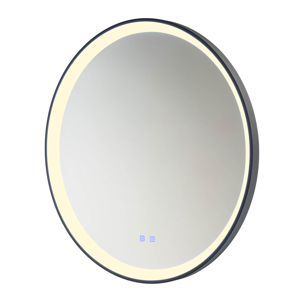 Oglinda LED Vanity, negru mat, 48W, 3752lm, 3000K/4000K/6000K, D.78cm, IP44, Redo, 01-3826