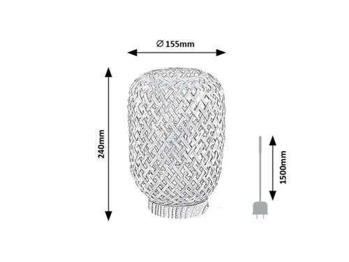 Veioza Alinafe, natur, 1xE14 , Rabalux 74016