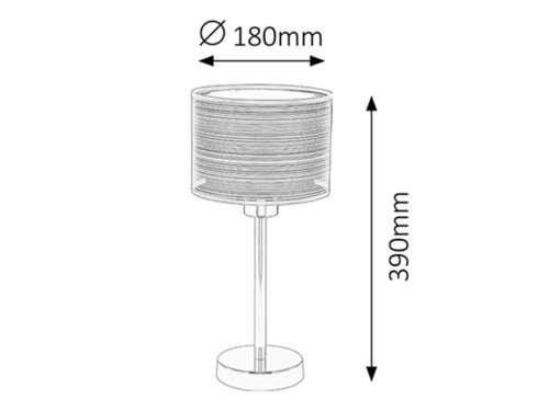 Veioza Anastasia, crom, 1xE27, H.39cm, Rabalux 2631