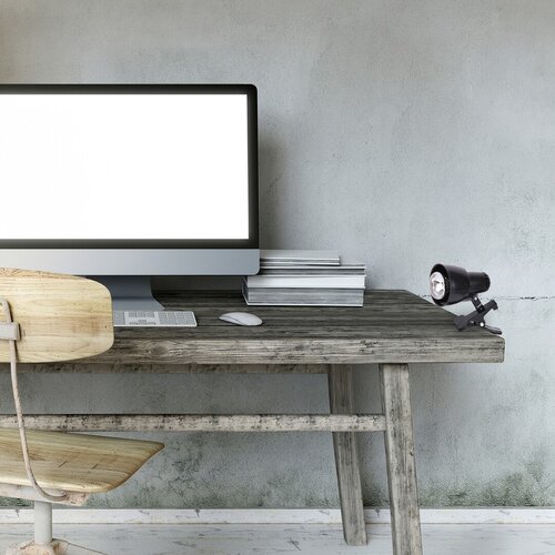 Veioza birou Clip, negru, 1xE14, Rabalux 4357