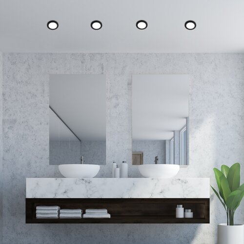 Plafoniera LED Coco, negru, 3W, 220lm, 4000K, IP20, Rabalux, 5274