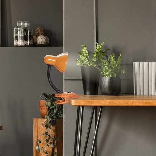 Veioza birou Dennis, portocaliu, 1xE27, Rabalux 4258