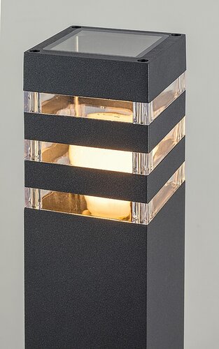 Stalp exterior Ankara, antracit, 1 x E27, H.74cm, IP44, Rabalux, 7380