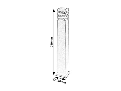 Stalp exterior Ankara, antracit, 1 x E27, H.74cm, IP44, Rabalux, 7380