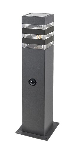 Stalp exterior cu senzor Ankara, antracit, 1 x E27, H.44cm, IP44, Rabalux, 77026
