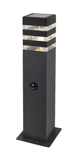 Stalp exterior cu senzor Ankara, antracit, 1 x E27, H.44cm, IP44, Rabalux, 77026