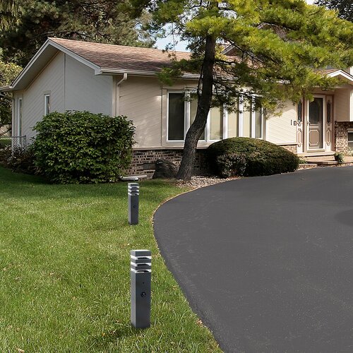 Stalp exterior cu senzor Ankara, antracit, 1 x E27, H.44cm, IP44, Rabalux, 77026