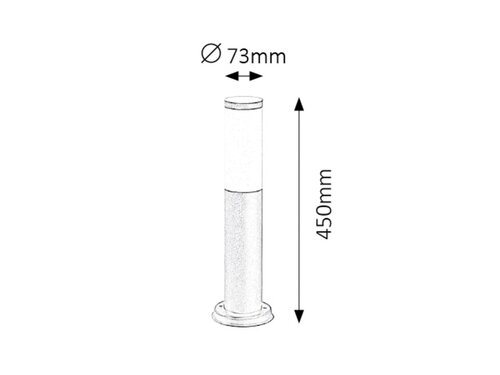 Stalp exterior Black torch, negru mat, 1 x E27, H.45cm, IP44, Rabalux, 8147