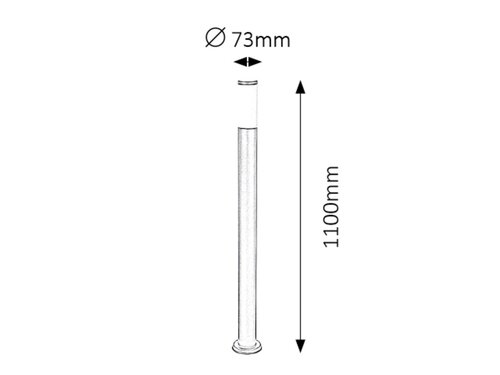 Stalp exterior Black torch, negru mat, 1 x E27, H.110cm, IP44, Rabalux, 8148