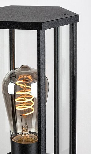 Stalp exterior Dubrovnik, negru mat, 1 x E27, H.65cm, IP44, Rabalux, 7240