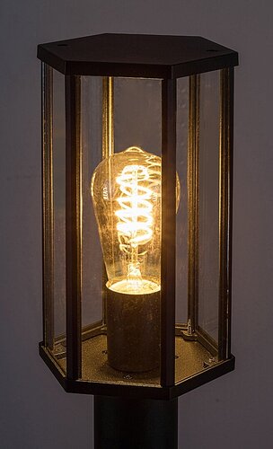 Stalp exterior Dubrovnik, negru mat, 1 x E27, H.65cm, IP44, Rabalux, 7240