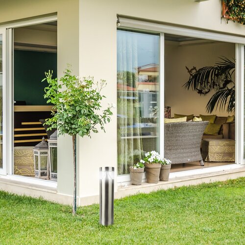 Stalp exterior LED Lisbon, otel inoxidabil, 7W, 560lm, 4000K, H.30cm, IP54, Rabalux, 7828
