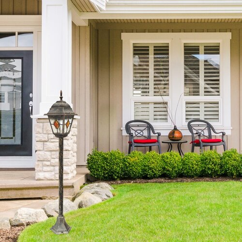 Stalp exterior Monaco, auriu antic, 1 x E27, H.106cm, IP43, Rabalux, 8185