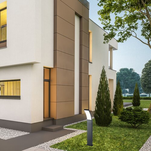 Stalp exterior LED Palanga, antracit, 12W, 800lm, 3000K, H.80cm, IP44, Rabalux, 7506