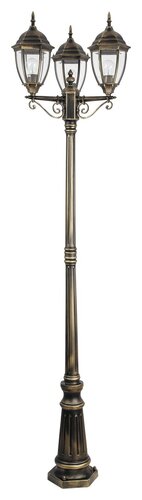 Stalp exterior Toronto, auriu antic, 3 x E27, H.230cm, IP44, Rabalux, 8460