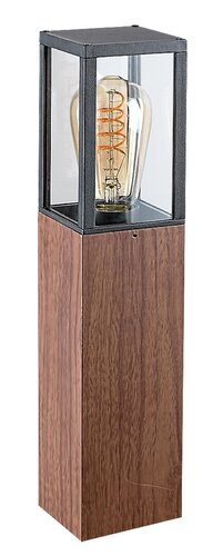Stalp exterior Wales, stejar, 1 x E27, H.42cm, IP44, Rabalux, 7196