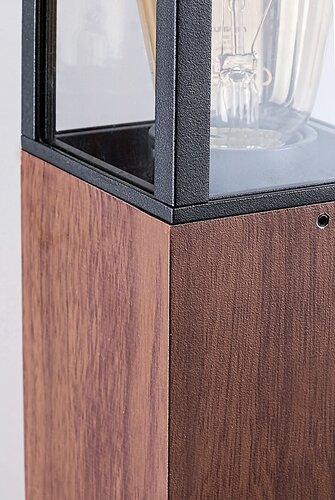 Stalp exterior Wales, stejar, 1 x E27, H.42cm, IP44, Rabalux, 7196