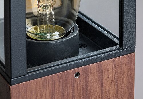 Stalp exterior Wales, stejar, 1 x E27, H.42cm, IP44, Rabalux, 7196