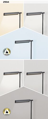 Veioza Horus, negru, 530lm, LED 7W, 3000, 4000, 6500K, Rabalux 2934