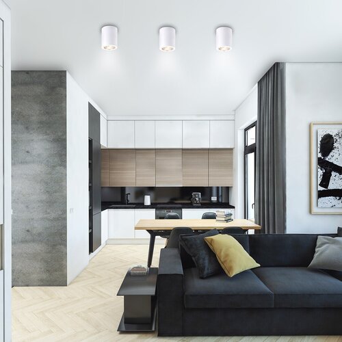 Plafoniera Kobald, alb mat, 1xE27, IP20, Rabalux, 2056