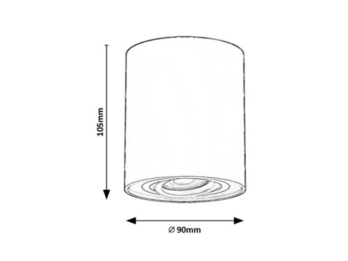 Plafoniera Kobald, alb mat, 1xGU10, IP20, Rabalux, 2048