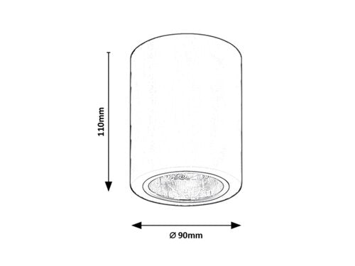 Plafoniera Kobald, negru mat, 1xE27, IP20, Rabalux, 2055