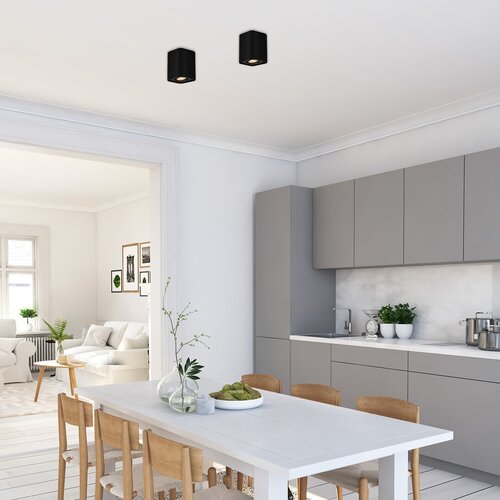 Plafoniera Kobald, negru mat, 1xGU10, IP20, Rabalux, 2049