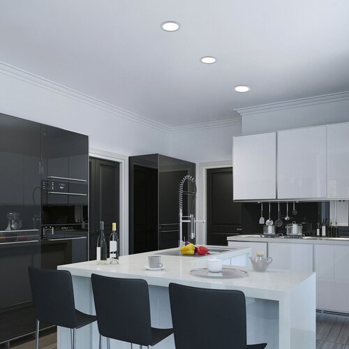 Spot LED incastrat Lois, crom, 800lm, 12W, 4000K, IP44, Rabalux 5585