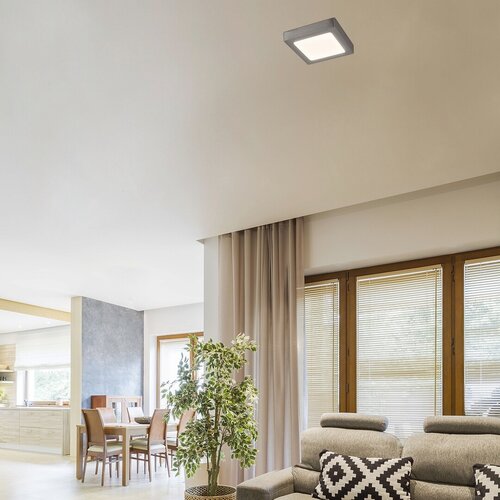 Plafoniera LED Lois, crom satin, 12W, 800lm, 3000K, IP20, Rabalux, 2667