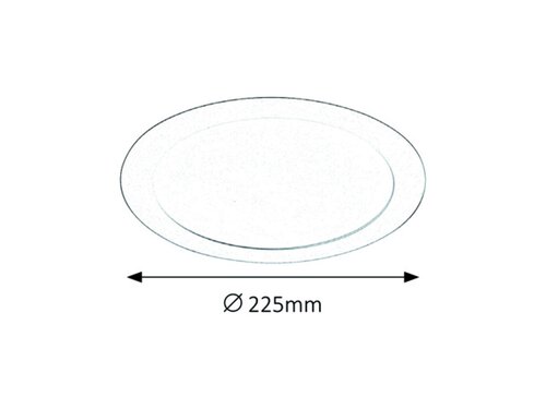 Spot LED incastrat Lois, crom satin, 1400lm, 18W, 3000K, D.22,5cm, IP20, Rabalux 5575