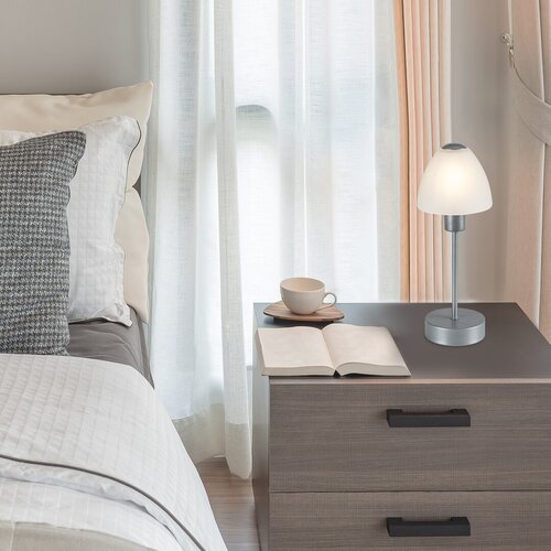 Veioza Lydia, 1XE14, argintiu, touch, 3 trepte , Rabalux 2295